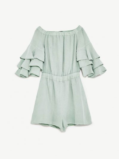 Off-the-shoulder playsuit