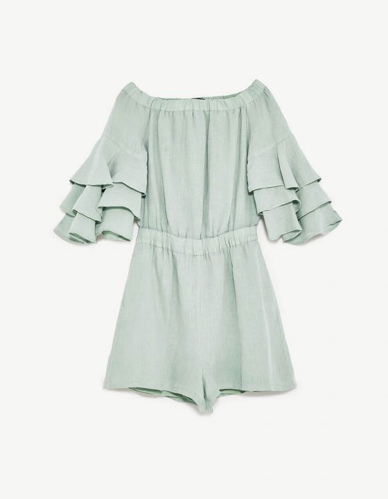 Off-the-shoulder playsuit